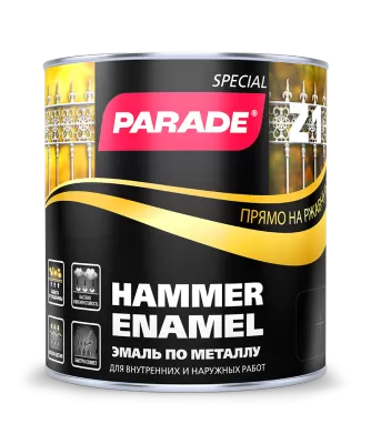 Эмаль по металлу Parade Z1 гладкая  RAL 9005 черная, 0,75 л