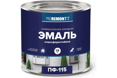 Эмаль ПФ-115 PROREMONTT Мятный RAL 6027 1,9 кг
