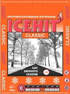 Реагент противогололедный ICEHIT Classic (АЙСХИТ КЛАССИК) до -31C, 25 кг