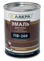 Эмаль ПФ-266 красно-коричневая 1 кг Лакра